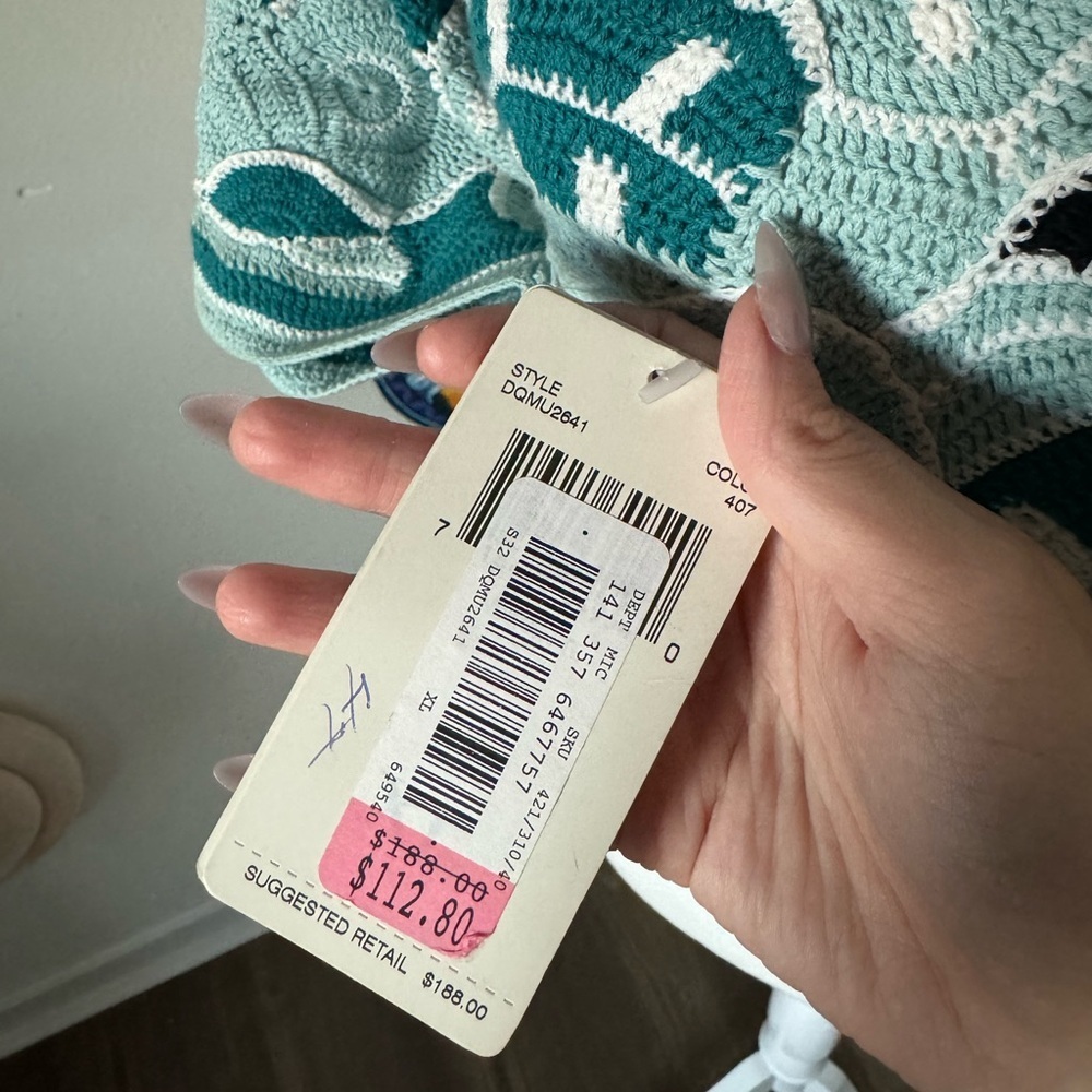 NWT Dana Buchman Coastal Crochet Top XL - Picture 3 of 5